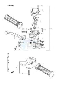 LT80 (P28) drawing FRONT BRAKE LEVER