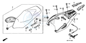 XL700V9 France - (F / CMF SPC) drawing SEAT/REAR CARRIER