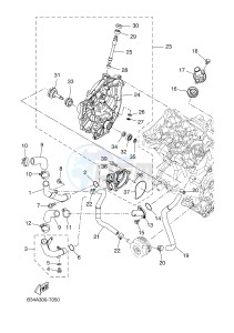 MTM690 XSR700 (B34A B34A B34A B34A B34A) drawing WATER PUMP