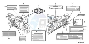 CBR1000RR9 France - (F / CMF REP) drawing CAUTION LABEL (1)