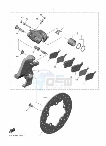 YZF1000D YZF-R1M (B4SJ) drawing REAR BRAKE CALIPER