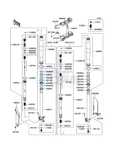 KX450F KX450FDF EU drawing Front Fork