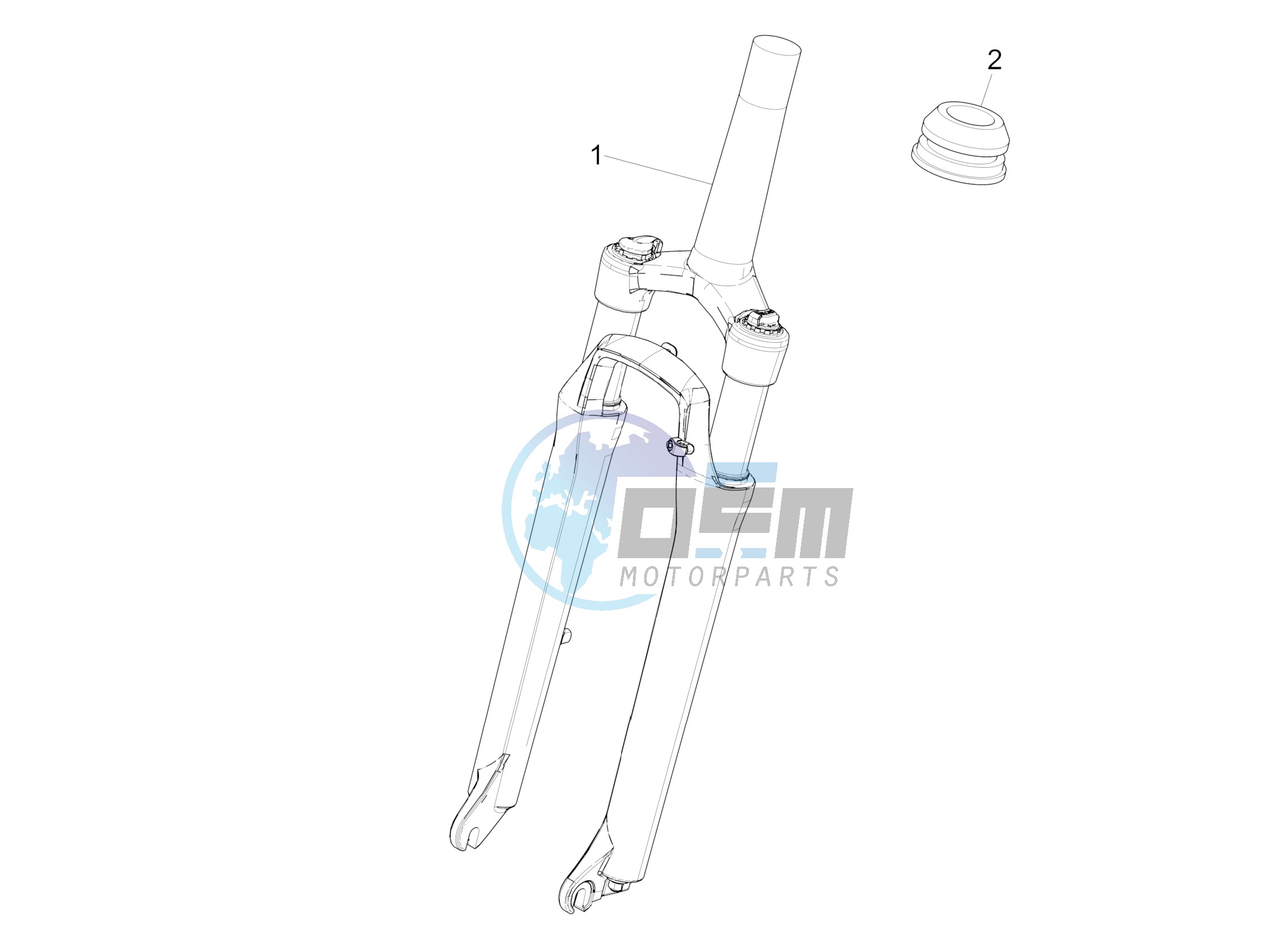 Fork/steering tube - Steering bearing unit