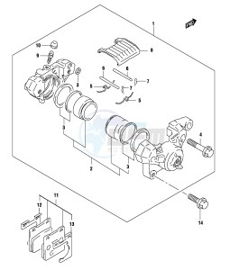 GS500 (P19) drawing REAR CALIPER (MODEL K4)