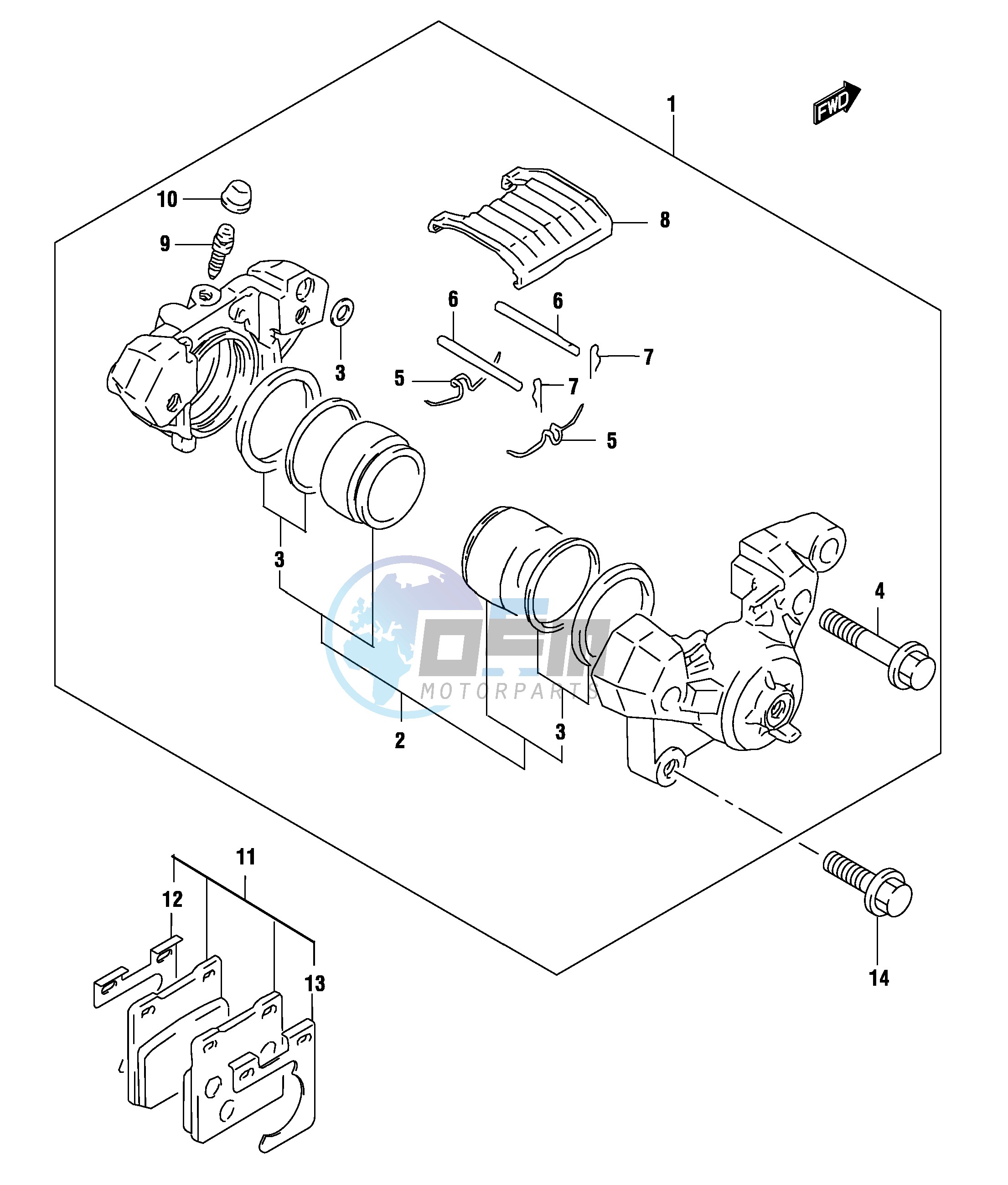 REAR CALIPER (MODEL K4)