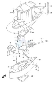 DF 350A drawing Drive Shaft Housing w/Transom (XX)