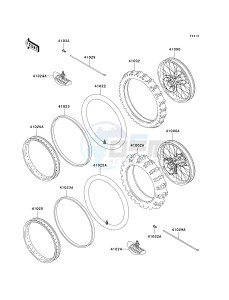 KX 500 E [KX500] (E10-E14) [KX500] drawing WHEELS_TIRES