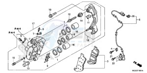 NC700SDD NC700S Dual Cluth ABS 2ED drawing FRONT BRAKE CALIPER ( NC700SA/ SD)