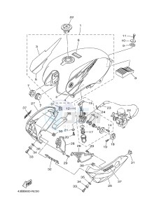 YBR125EGS (43BE) drawing FUEL TANK