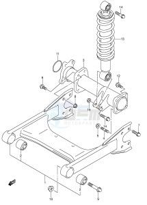 LT-F250 (E3-E28) drawing REAR SWINGINGARM (MODEL K5 K6)