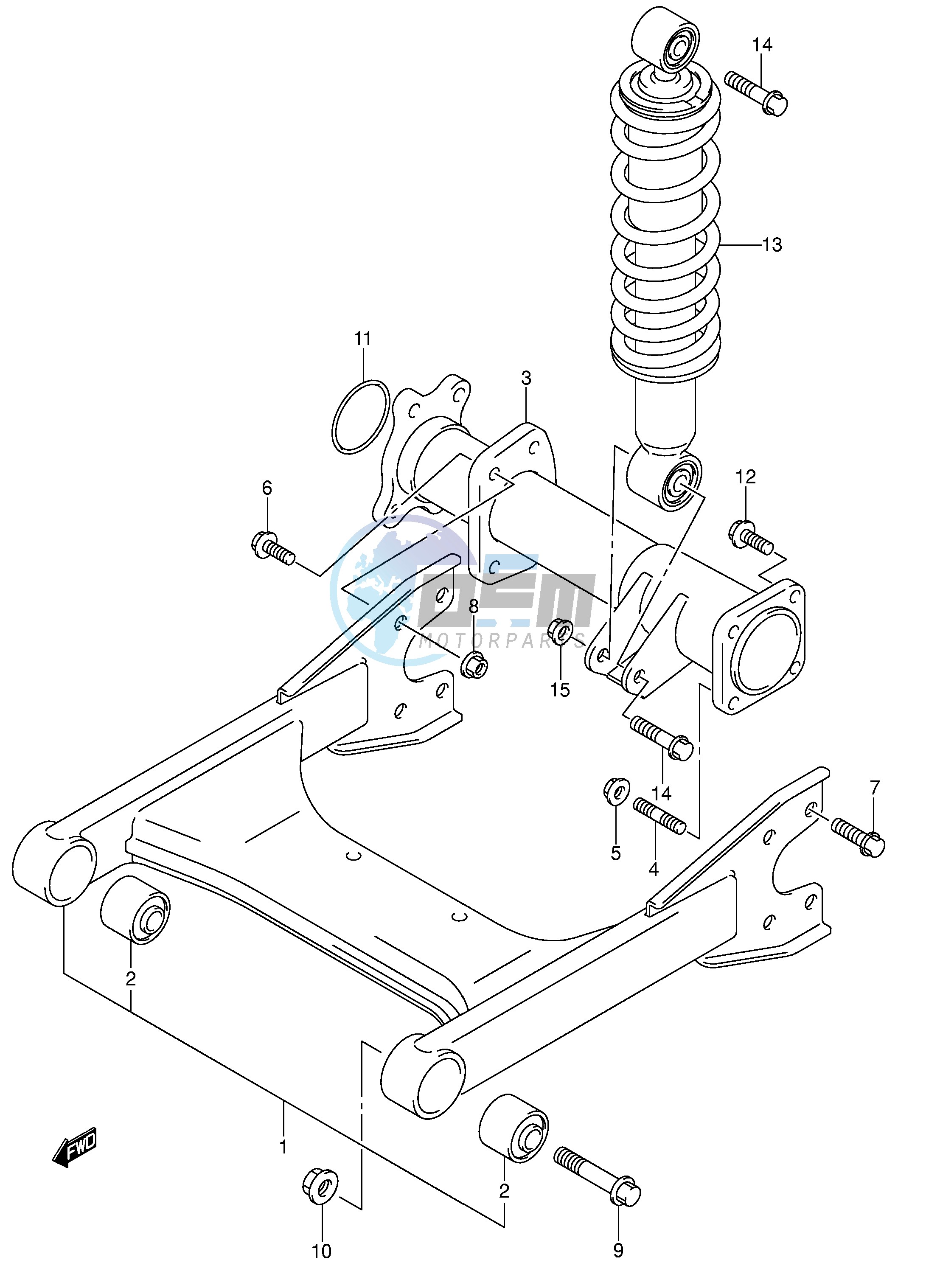 REAR SWINGINGARM (MODEL K5 K6)