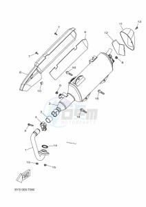 CZD300-A XMAX 300 (BBA4) drawing EXHAUST