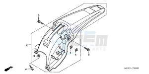 CRF450XB drawing REAR FENDER