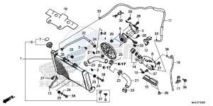 CB650FAE CB650FA 2ED drawing RADIATOR