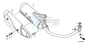 NSC110MPDC drawing EXHAUST MUFFLER