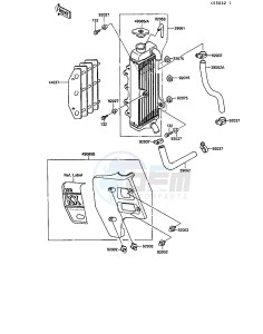 KX 125 G [KX125] (G1) [KX125] drawing RADIATOR