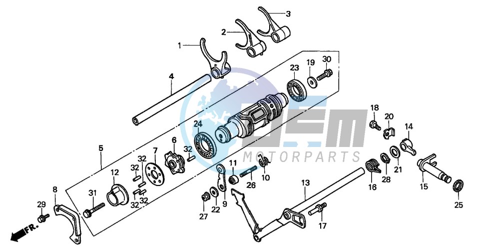 SHIFT DRUM/SHIFT FORK