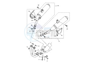 TDM 900 drawing EXHAUST