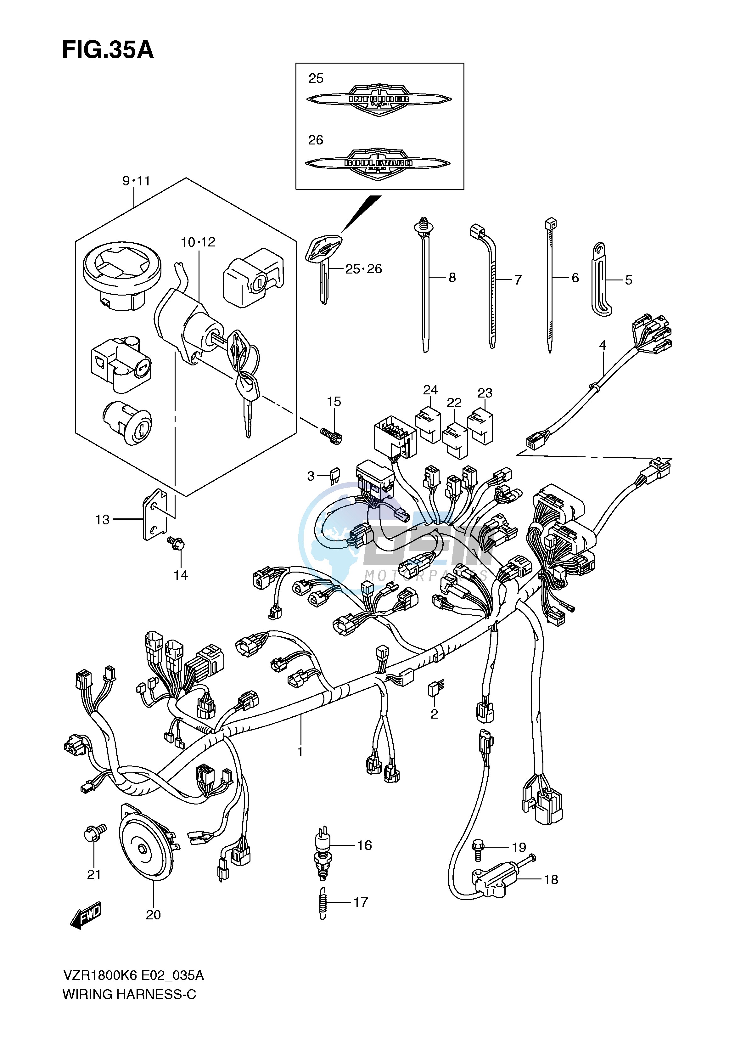 WIRING HARNESS (VZR1800NK8 NK9 NU2K8 NUFK9)