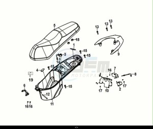 JET 14 200i (XC20W2-EU) (E5) (M1) drawing SEAT - REAR GRIP