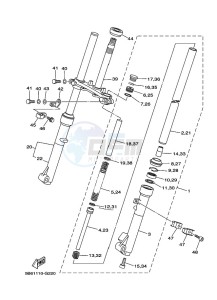 TT-R110E (B51P) drawing FRONT FORK