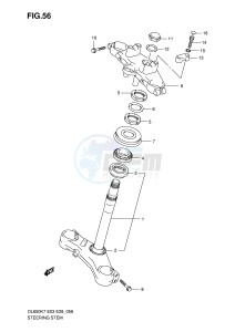 DL650 (E3-E28) V-Strom drawing STEERING STEM