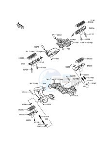 1400GTR ABS ZG1400EGF FR GB XX (EU ME A(FRICA) drawing Footrests