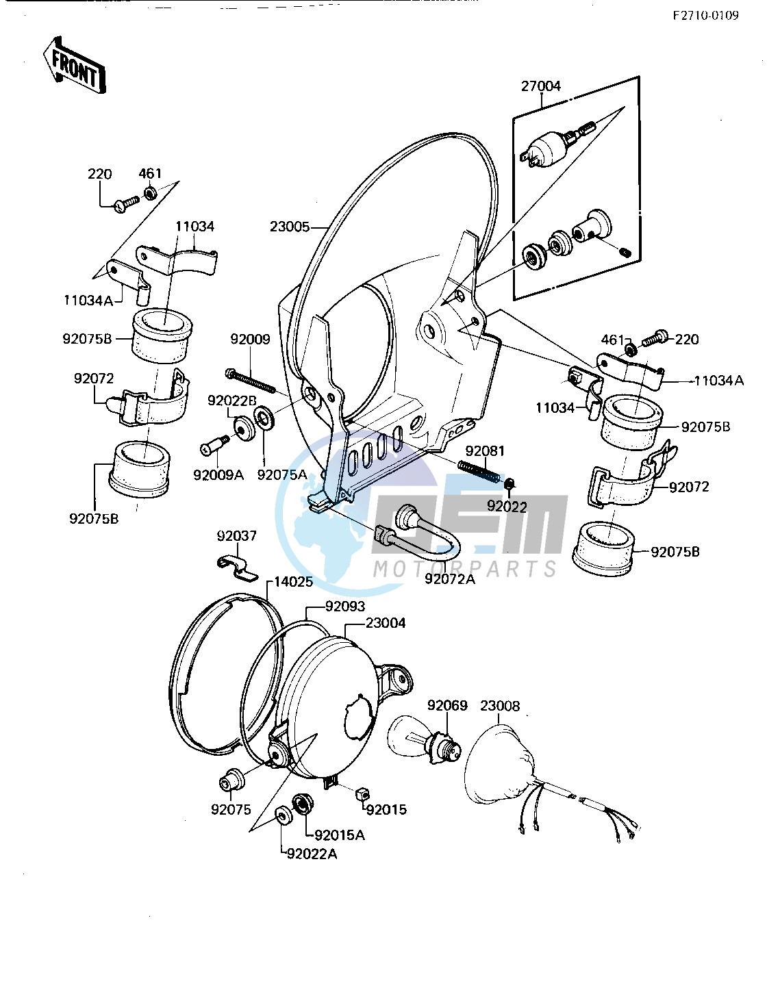 HEADLIGHT -- 82 KDX250-B2- -