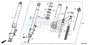 CB1000RE CB1000R E drawing FRONT FORK