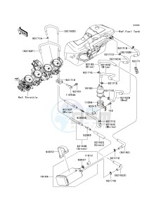 ZX 1400 A [NINJA ZX-14] (A6F-A7FA) A7FA drawing FUEL EVAPORATIVE SYSTEM -- CA- -