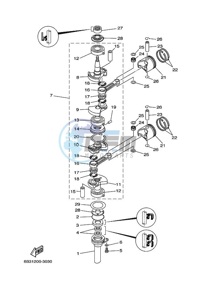 CRANKSHAFT--PISTON