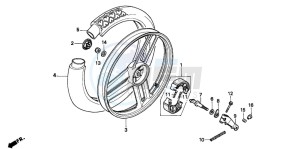 PK50SM drawing REAR WHEEL