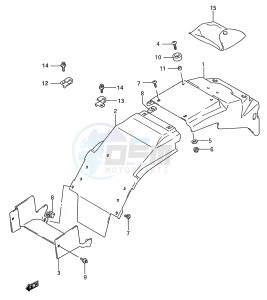 GSX-R750W (E28) drawing REAR FENDER (MODEL N P)