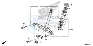 CRF110FD CRF110F Europe Direct - (ED) drawing STEERING STEM