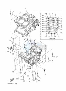 MT-07 ABS MTN690-A (B4CH) drawing CRANKCASE