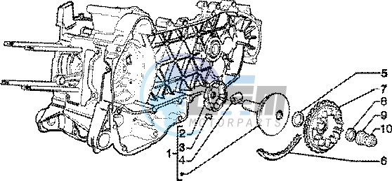 Driving half pulley