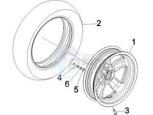 GTV 125 4T Navy (Euro 3) drawing Front wheel