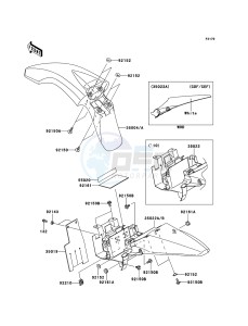 KLX110 KLX110CCF EU drawing Fenders