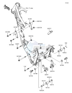 KX85 KX85CHF EU drawing Engine Mount