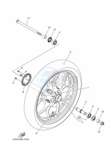 MT-03 MTN320-A (B9A7) drawing FRONT WHEEL