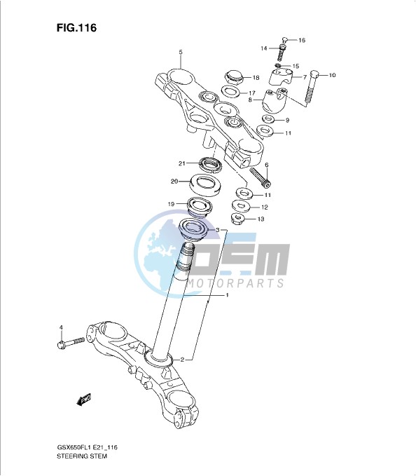 STEERING STEM (GSX650FUAL1 E21)