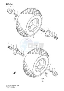 LT-Z50 (P3-P28) drawing FRONT WHEEL