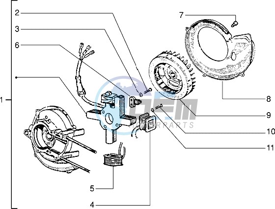 Flywheel magneto