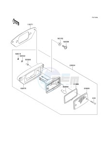 KVF 360 B [PRAIRIE 360] (B1-B3) [PRAIRIE 360] drawing TAILLIGHT-- S- --- JKBVFHB1 3B503052 - - -