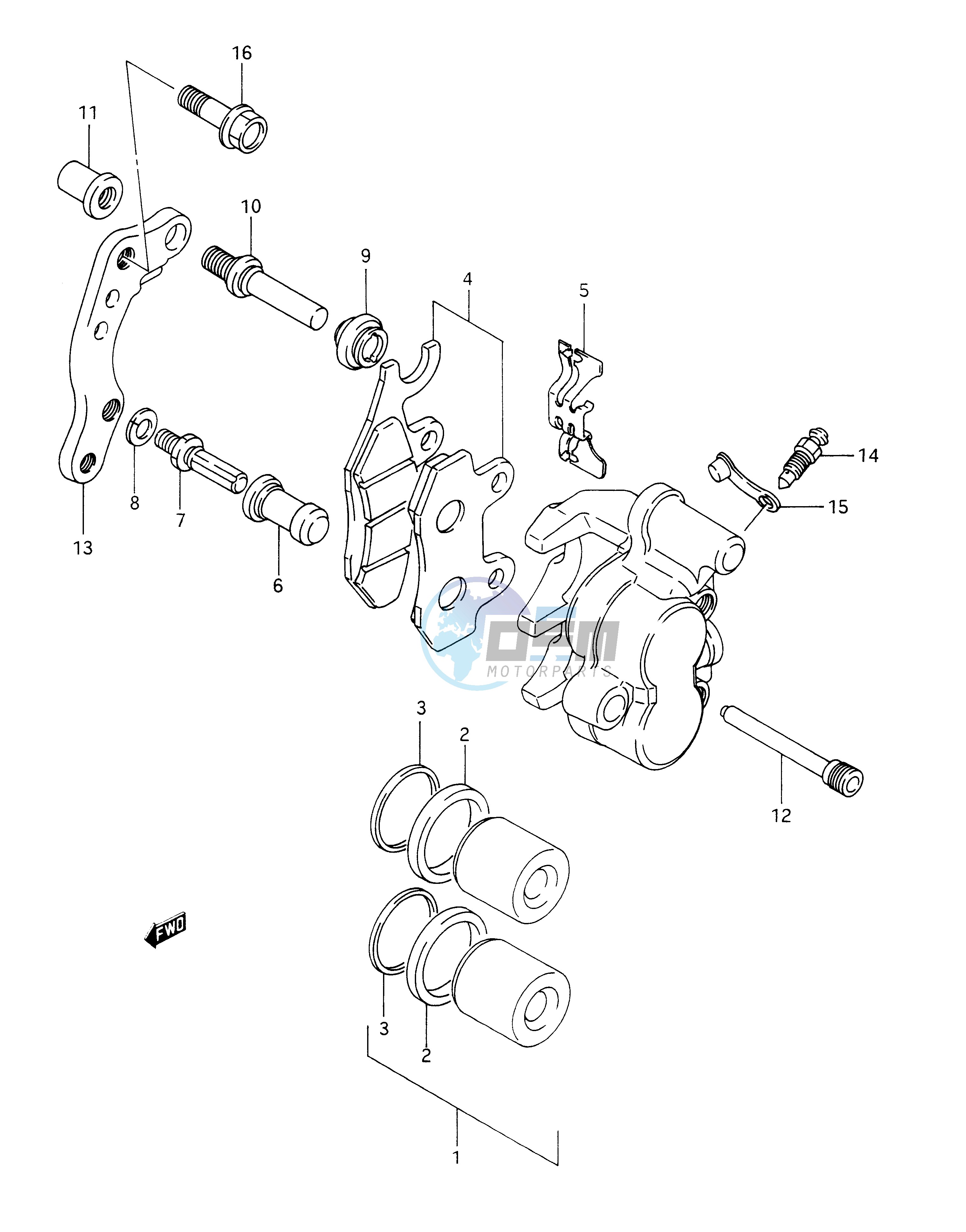 FRONT CALIPER (MODEL N P R)