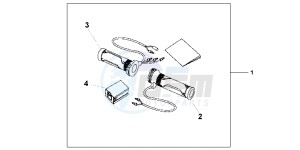 CBR500RAD CBR500R ABS UK - (E) drawing GRIP HEATER(12A T