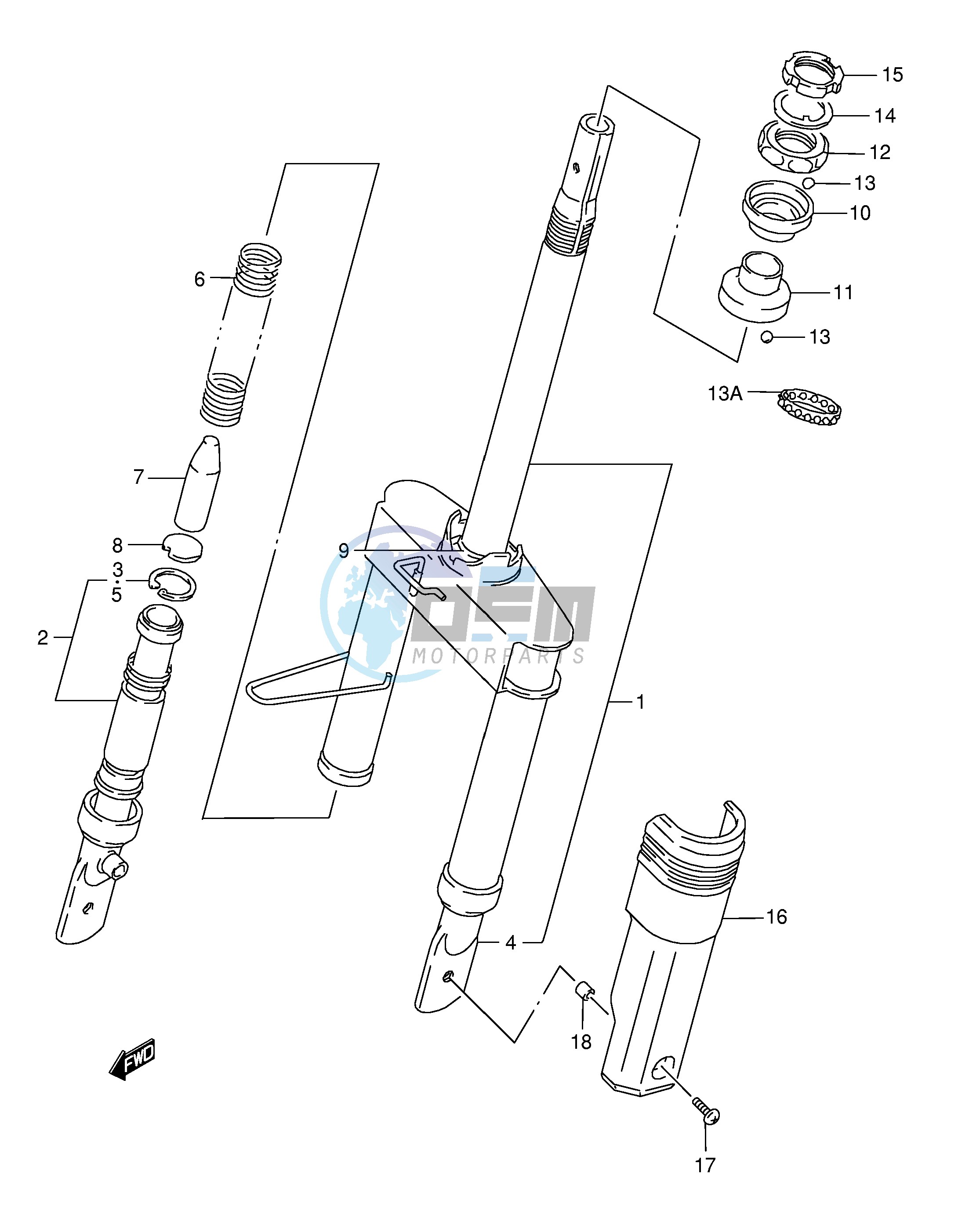 FRONT FORK (SEE NOTE)