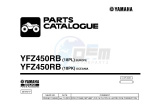 YFZ450R YFZ450RB (18PK 18PL) drawing .1-Front-Page