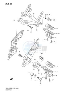 GSF-1250S BANDIT EU drawing FOOTREST