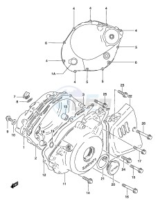 GZ250 (P19) drawing CRANKCASE COVER